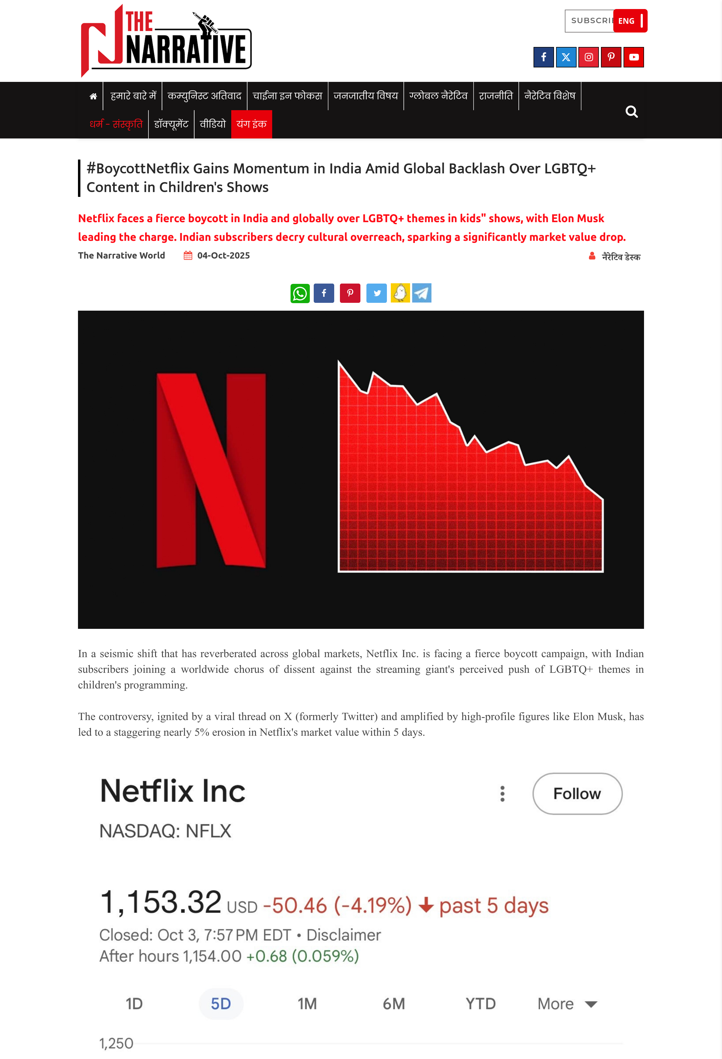 Boycott Netflix Gains Momentum in India Amid Global Backlash Over LGBTQ+ Content in Children's Shows